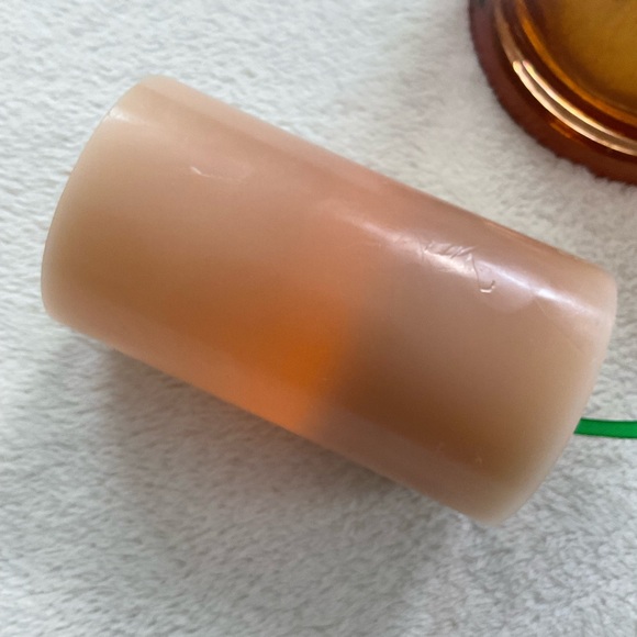 Anthro Ombre Glass Cloche Hurricane Candle Holder Blush Amber - Picture 14 of 16